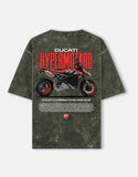 Ducati Hypermotard 950 RVE Acid Wash Oversized T Shirt Supermoto Motorcycle Graphic Streetwear Tee