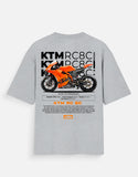 KTM RC8C Graphic Oversized T Shirt Premium Racing Superbike Streetwear Cotton Rider Tee Black