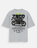Kawasaki Z900 Graphic Oversized T Shirt Premium Naked Superbike Streetwear Cotton Rider Tee White