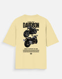 Harley Davidson Fat Bob Graphic Oversized T Shirt Premium Cruiser Biker Streetwear Cotton Tee