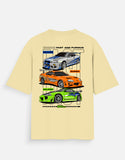 Fast And Furious Skyline Supra Eclipse Oversized T Shirt JDM Racing Streetwear Graphic Tee