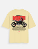 Ducati Hypermotard 950 RVE Graphic Oversized T Shirt Premium Supermoto Streetwear Cotton Rider Tee
