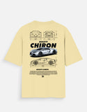 Bugatti Chiron Oversized T Shirt Hypercar Blueprint Graphic Luxury Supercar Streetwear Tee