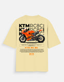 KTM RC8C Graphic Oversized T Shirt Premium Racing Superbike Streetwear Cotton Rider Tee Black