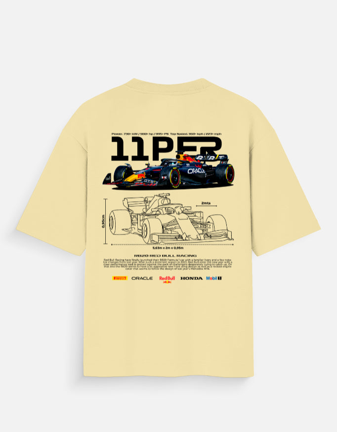 Red Bull RB20 Formula Racing Oversized T Shirt F1 Motorsport Graphic Streetwear Tee