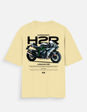 Kawasaki Ninja H2R Graphic Oversized T Shirt Premium Superbike Streetwear Cotton Rider Tee