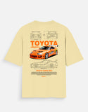 Toyota Supra MK4 Oversized T Shirt JDM Streetwear Racing Car Graphic Tee