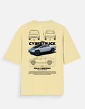 Tesla Cybertruck Oversized T Shirt Futuristic Electric Truck Graphic Streetwear Tee