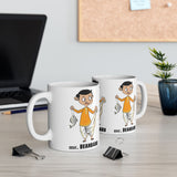 Mr Beanbabu Funny Coffee Mug Cartoon Indian Character Humor Mug Cute Illustration Coffee Mug Desi Comedy Gift Mug Unique Graphic Mug