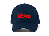 The Boys Embroidery Baseball Cap Bold Typography Streetwear Black Adjustable Cotton Dad Hat Unisex Graphic Cap