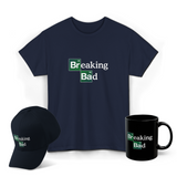 Breaking Bad Graphic T Shirt Combo Pack Premium Cotton Heisenberg Chemistry Logo Streetwear Tee Cap Mug Set