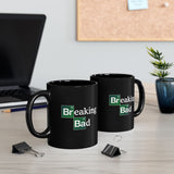 Breaking Bad Coffee Mug Heisenberg Logo Typography Ceramic Mug Black White Premium Printed Cup Gift for Fans