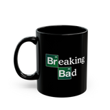 Breaking Bad Coffee Mug Heisenberg Logo Typography Ceramic Mug Black White Premium Printed Cup Gift for Fans