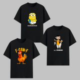 Funny Cartoon Graphic T Shirt Combo Pack Minion Style Mr Bean Inspired Donkey Quote Printed Cotton Unisex Trendy Graphic Tees Casual Wear India