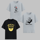 Tamil Graphic T Shirt Combo Pack Typography Thiruvalluvar Design Cotton Unisex Streetwear Tees India