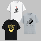 Tamil Graphic T Shirt Combo Pack Typography Thiruvalluvar Design Cotton Unisex Streetwear Tees India