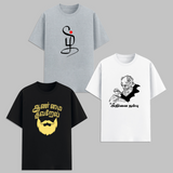 Tamil Graphic T Shirt Combo Pack Typography Thiruvalluvar Design Cotton Unisex Streetwear Tees India