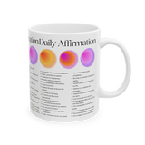 Daily Affirmation Coffee Mug Positive Quotes Mindset Manifestation Self Love Motivation Inspirational Typography Aesthetic Ceramic Mug