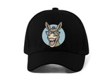 Funny Donkey Embroidery Baseball Cap Cartoon Smiling Donkey Face Black Adjustable Cotton Dad Hat Streetwear Unisex Gift