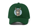 Funny Donkey Embroidery Baseball Cap Cartoon Smiling Donkey Face Black Adjustable Cotton Dad Hat Streetwear Unisex Gift