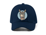 Funny Donkey Embroidery Baseball Cap Cartoon Smiling Donkey Face Black Adjustable Cotton Dad Hat Streetwear Unisex Gift