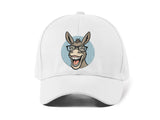 Funny Donkey Embroidery Baseball Cap Cartoon Smiling Donkey Face Black Adjustable Cotton Dad Hat Streetwear Unisex Gift