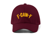 FCAWF Embroidery Baseball Cap Bold Typography Streetwear Black Adjustable Cotton Dad Hat Unisex Trendy Graphic Cap