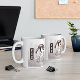 Fox Wildlife Coffee Mug Minimalist Animal Art Ceramic Mug Forest Aesthetic Nature Lover Gift Rustic Ink Wash Style Coffee Cup