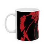 Spy Agent Coffee Mug Secret Agent 007 Style Action Graphic Red Swirl Gun Barrel Design Ceramic Coffee Mug Cool Movie Inspired Gift