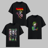Batman Joker Graphic T Shirt Combo Pack Killing Joke Why So Serious Joker Print Cotton Unisex Black Streetwear Tees India