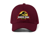 Jurassic Park Embroidery Baseball Cap Dinosaur Logo Black Adjustable Cotton Dad Hat Streetwear Unisex Movie Fan Cap