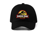 Jurassic Park Embroidery Baseball Cap Dinosaur Logo Black Adjustable Cotton Dad Hat Streetwear Unisex Movie Fan Cap