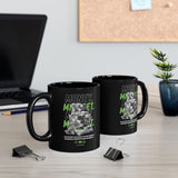 Money Mindset Stack Cash Coffee Mug Motivational Wealth Quote Entrepreneur Hustle Black Ceramic Mug Bold Typography Design