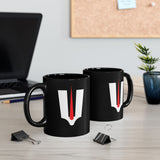 Namam Symbol Coffee Mug Minimal Spiritual Tilak Design Black Ceramic Mug Hindu Sacred Symbol Printed Cup Premium Gift