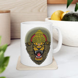 Narasimha Coffee Mug Hindu God Lion Face Divine Art Indian Mythology Mug Spiritual Design Sacred Graphic Mug Aesthetic Religious Gift Mug