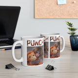 Cute Monkey Punch Coffee Mug Funny Animal Aesthetic Baby Monkey Ceramic Mug Adorable Cartoon Style Coffee Cup Gift For Kids Animal Lovers
