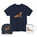 Punch Monkey Cute Cartoon Graphic T Shirt Combo Pack Premium Cotton Funny Monkey Design Streetwear Tee Cap Mug Set