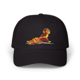Punch Monkey Embroidered Baseball Cap Cute Cartoon Monkey Graphic Hat White Adjustable Cotton Streetwear Cap Unisex