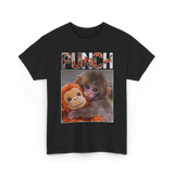 Punch Monkey Cute Graphic T Shirt Funny Animal Cartoon Tee Aesthetic Baby Monkey Print Unisex Cotton White Tshirt
