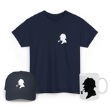 Sherlock Holmes Silhouette Graphic T Shirt Combo Pack Detective Vintage Minimal Print Premium Cotton Unisex Streetwear