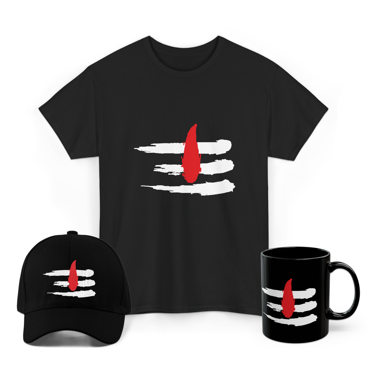 Shiva Tilak Trishul Graphic T Shirt Combo Pack Hindu Spiritual Streetwear Mahadev Minimal Cotton Unisex