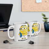 Subraminion Funny Coffee Mug Indian Minion Style Cartoon Mug Cute Character Humor Mug Desi Cartoon Gift Mug Unique Graphic Coffee Mug