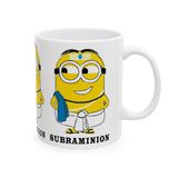 Subraminion Funny Coffee Mug Indian Minion Style Cartoon Mug Cute Character Humor Mug Desi Cartoon Gift Mug Unique Graphic Coffee Mug