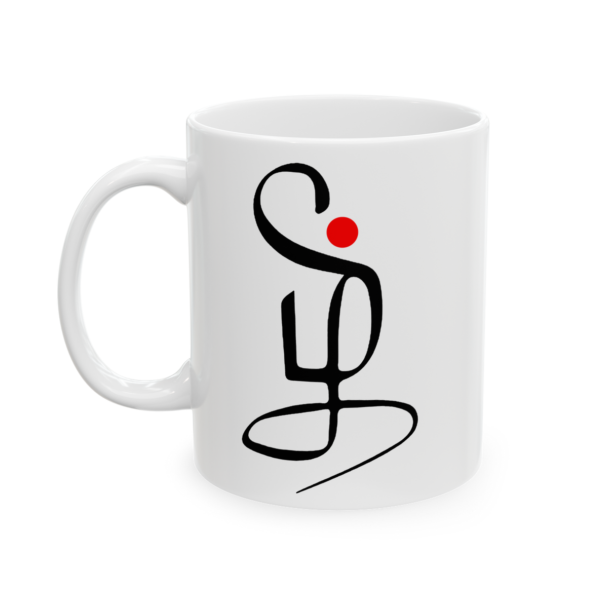 Minimal Tamil Aesthetic Coffee Mug Modern Calligraphy Symbol Design Spiritual Zen Style Ceramic Coffee Mug Gift