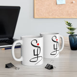 Minimal Tamil Aesthetic Coffee Mug Modern Calligraphy Symbol Design Spiritual Zen Style Ceramic Coffee Mug Gift