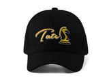 Tate Chess Knight Embroidery Baseball Cap Gold Typography Black Adjustable Cotton Dad Hat Streetwear Unisex Cap