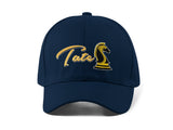 Tate Chess Knight Embroidery Baseball Cap Gold Typography Black Adjustable Cotton Dad Hat Streetwear Unisex Cap