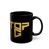 Top G Coffee Mug Gold Typography Luxury Bold Statement Mug Premium Black Ceramic Motivational Alpha Mindset Mug Stylish Streetwear Aesthetic