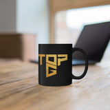 Top G Coffee Mug Gold Typography Luxury Bold Statement Mug Premium Black Ceramic Motivational Alpha Mindset Mug Stylish Streetwear Aesthetic