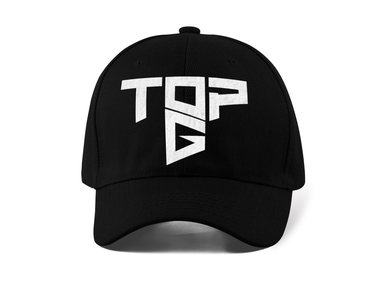 Top G White Embroidery Baseball Cap Bold Geometric Typography Logo Black Adjustable Cotton Dad Hat Streetwear Unisex Cap